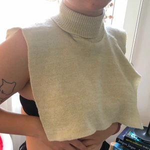 Beige turtle neck - Beige avtagbar turtle neck med guldiga skimmer. Jättefin att ha under tröjor till hösten och vintern. Köpt second hand men nyskick 