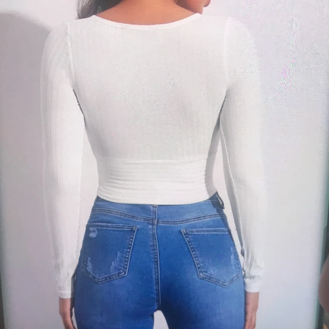 Topp, vit slät - 90