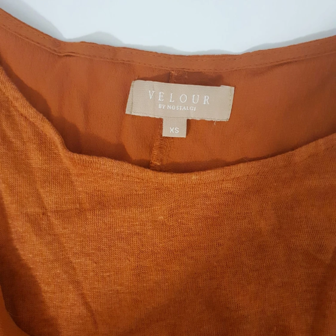 Orange Velour klänning - 90