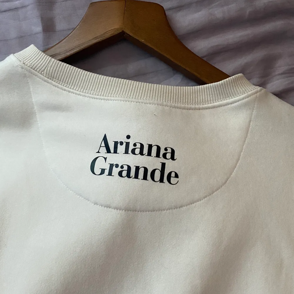 Stor, jättefin sweater från ariana grande x h&m. Knappt använd, jättefint skick! Storlek L. 50kr + 66kr spårbar frakt = 116kr totalt eller mötas i uppsala!. Tröjor & Koftor.