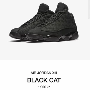Air jordans 13 black cat - Säljer min lillebrors air jordan 13 black cat. Äkta såklart, i bra skick. Nypris är 1900 men säljer för 800