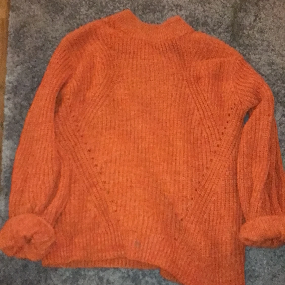 Virkad orange tröja 🥰