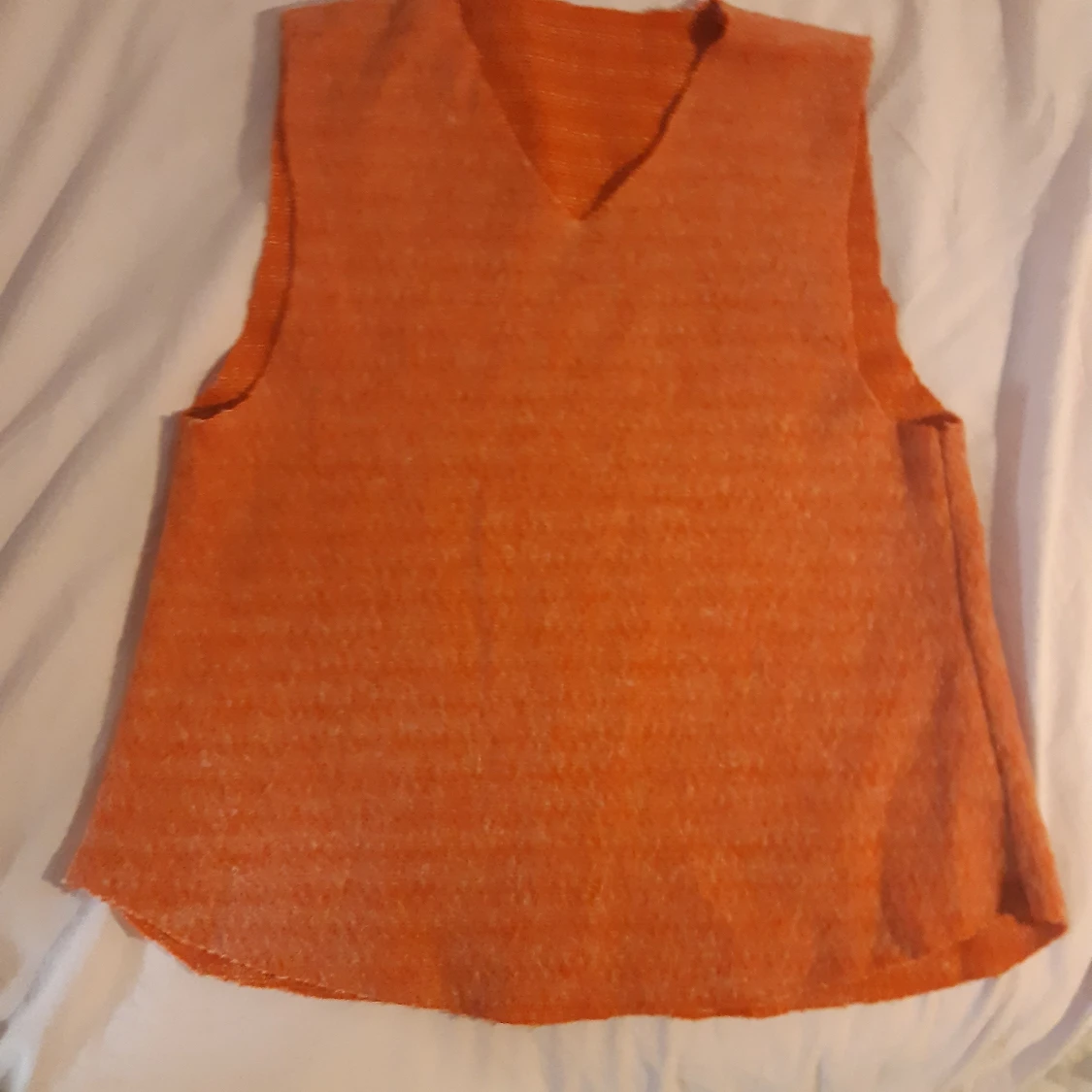 Väst ull orange/rosa