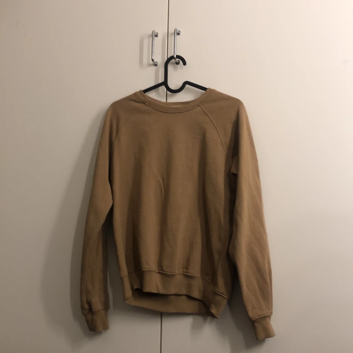 vanlig ljusbrun sweatshirt i strl xs/s