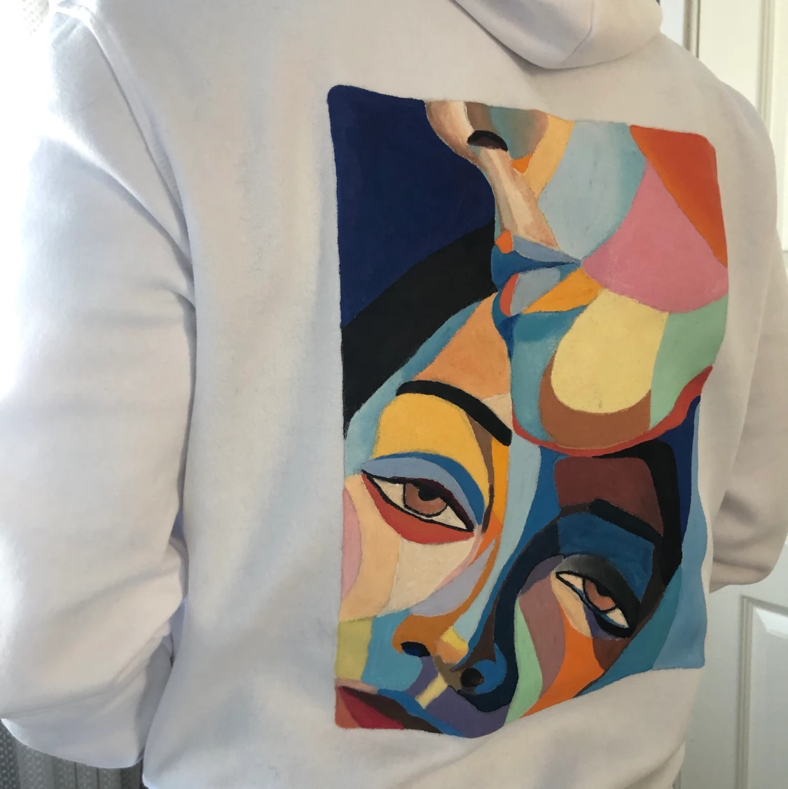 Målad hoddie💙💜 - 90