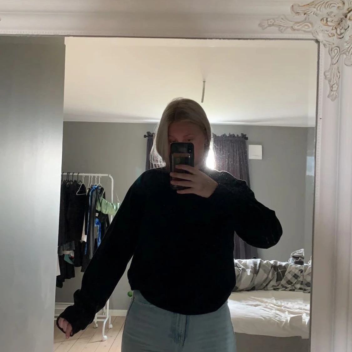 Sweatshirt svart vanlig från hm 