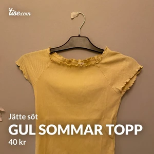 Gul sommar topp  - Jättefin. KÖPARE STÅR FÖR FRAKT 