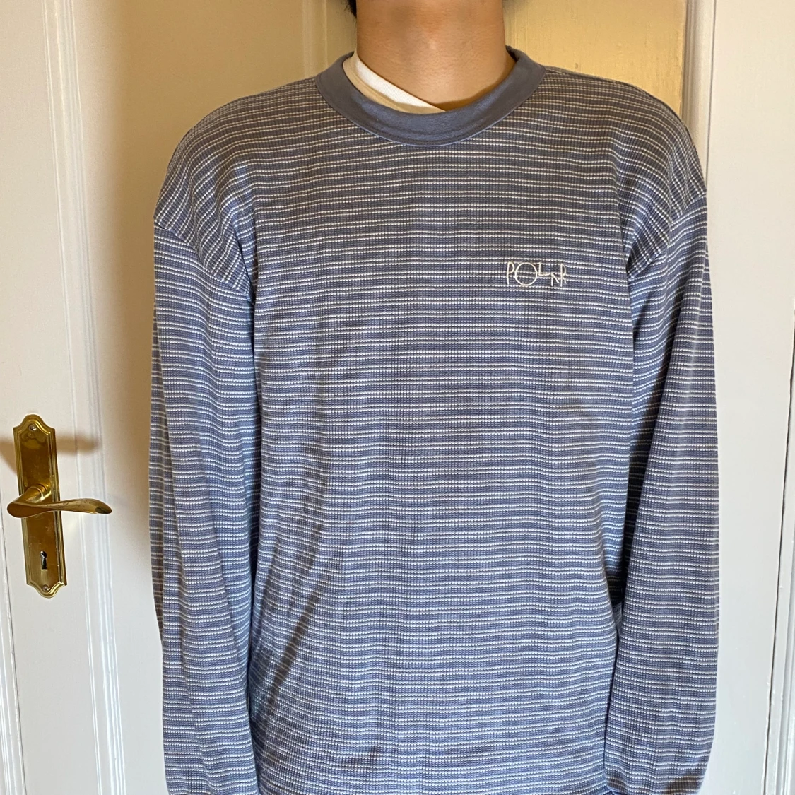 Polar Skate Co.Randig ljusblå ribbad M - 90