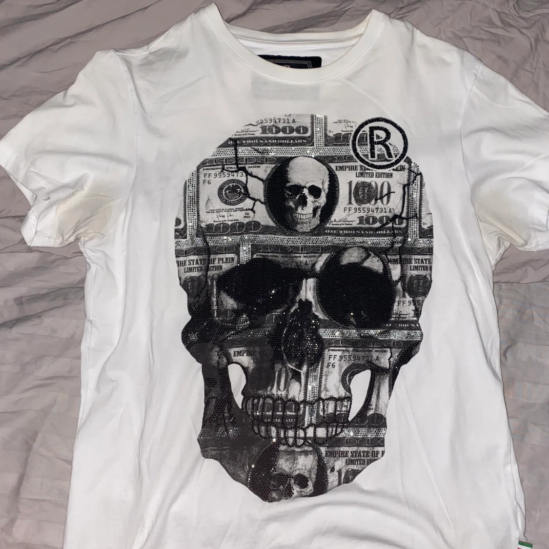 Philipp Plein Dollar Skull T-Shirt