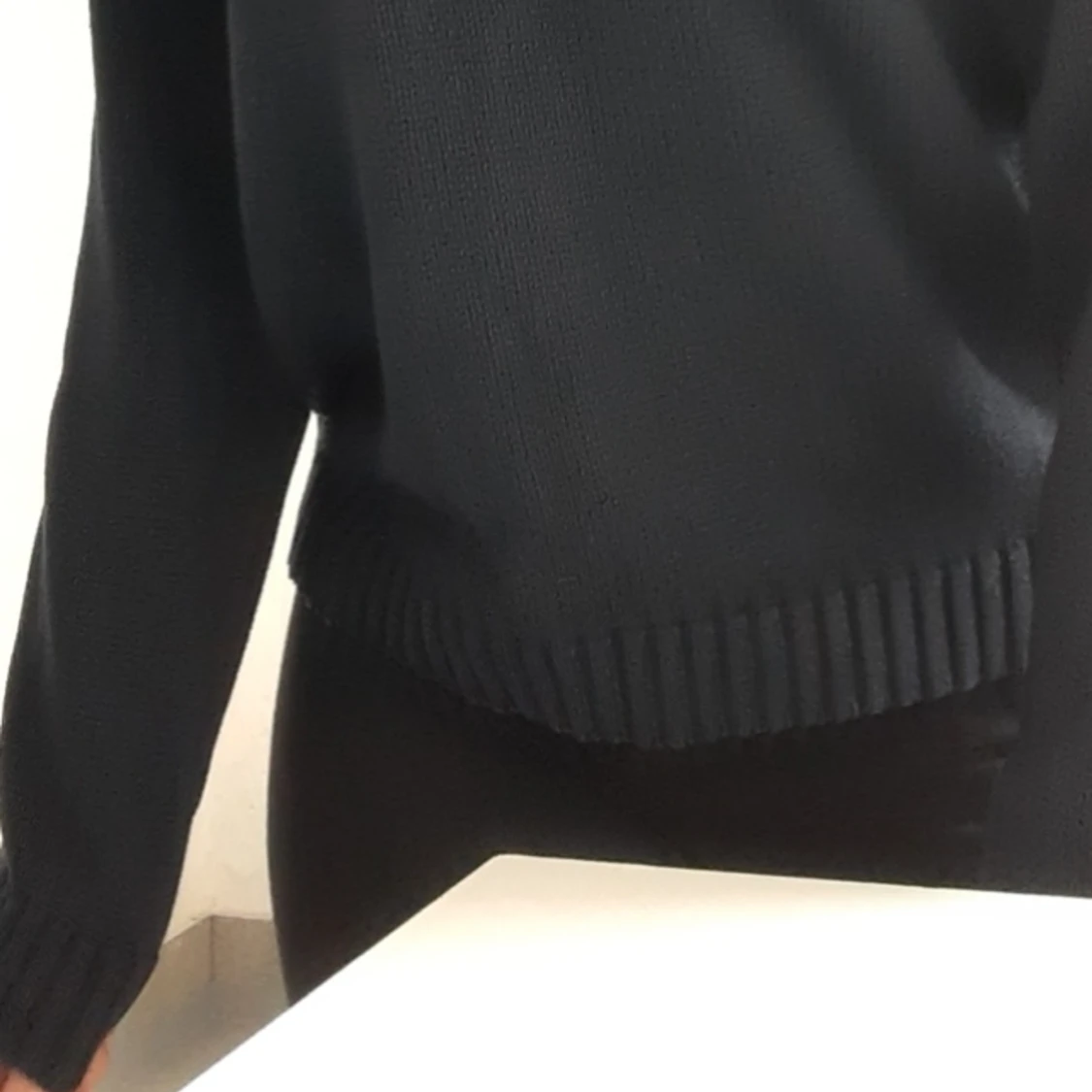 Blå Stickad tröja  - 90