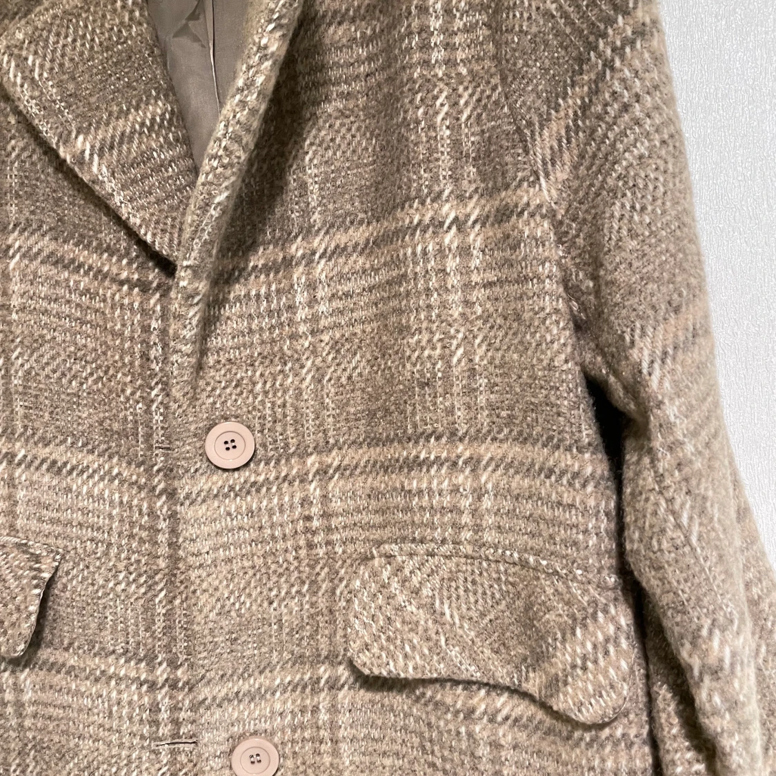 Checked Oversized Coat - 90