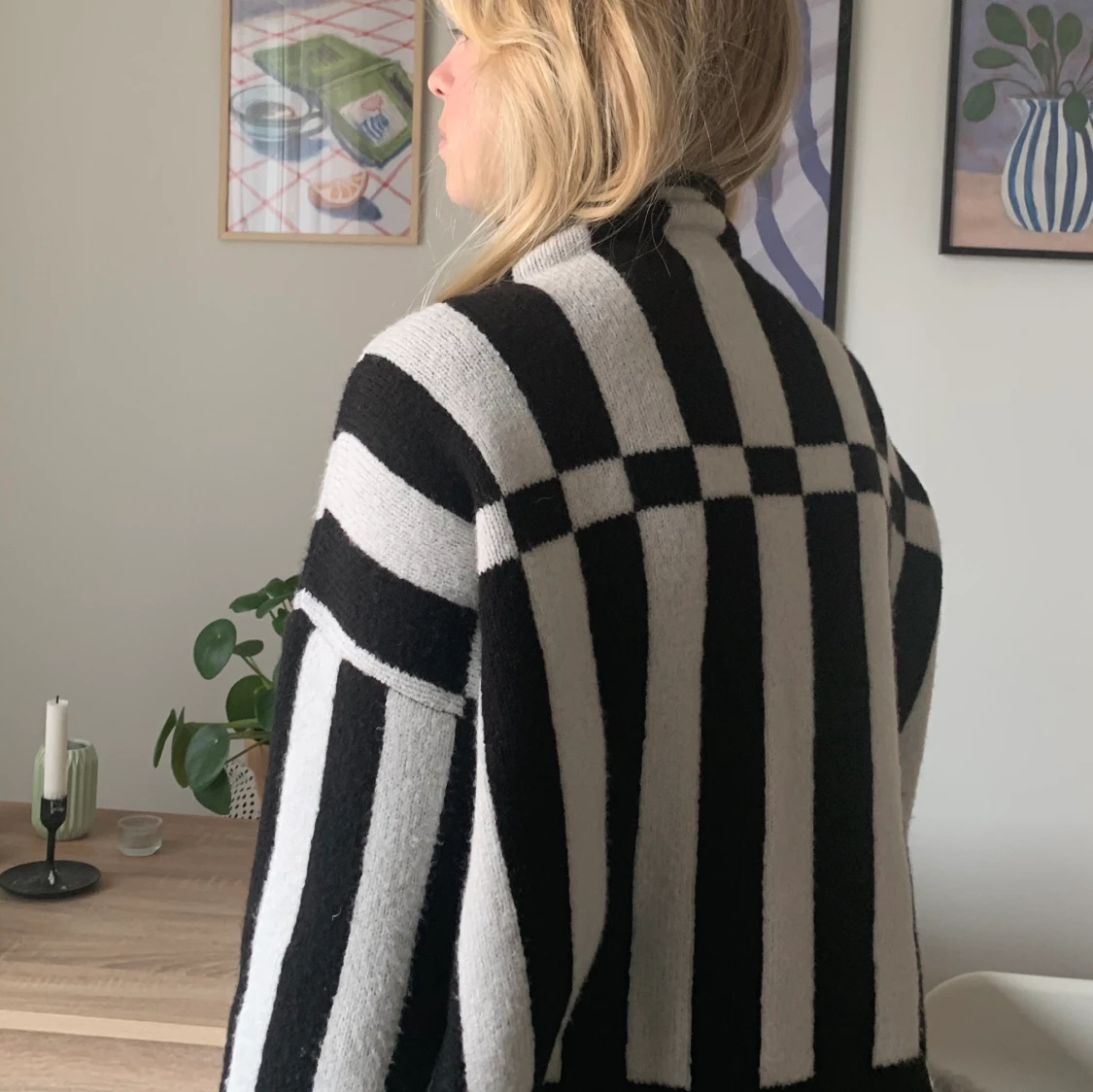 Stickad randig tröja från Mango