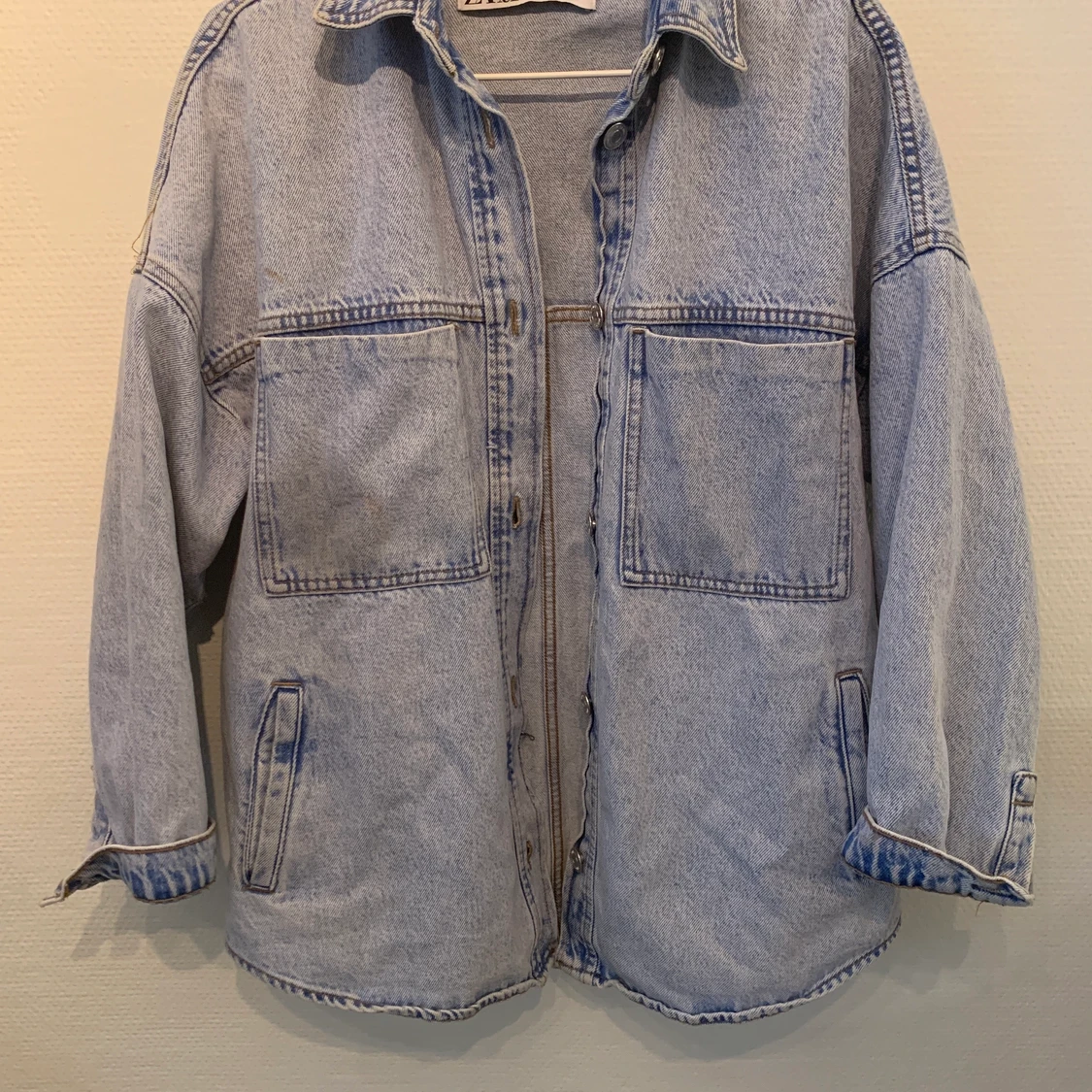 Oversized jeans jacka - dam - stolek S - 90