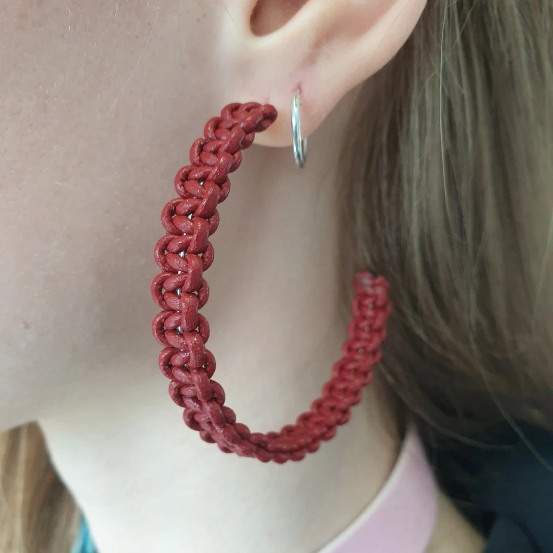 Egentillverkat örhänge (hoop) - 90