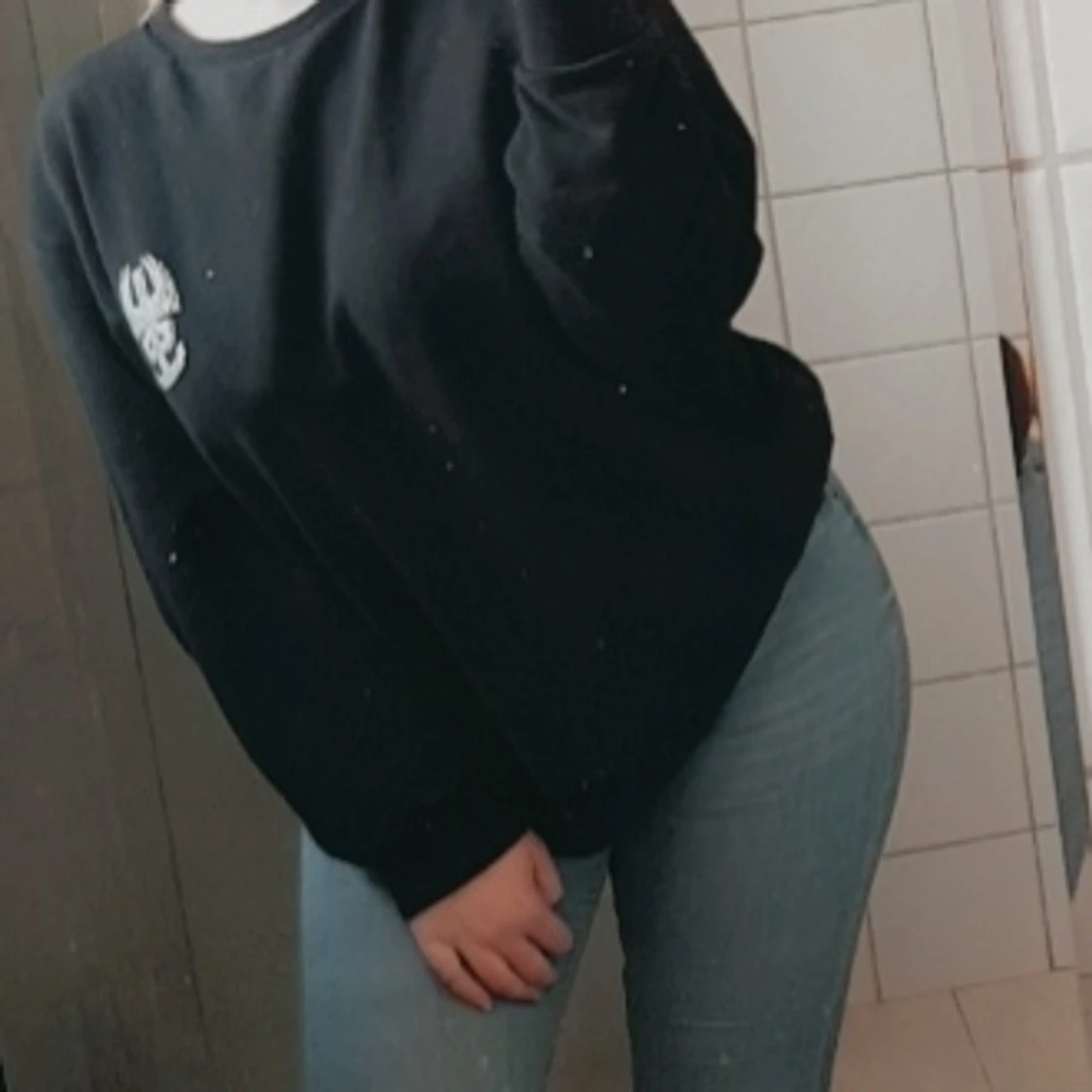 Svart sweatshirt L/M