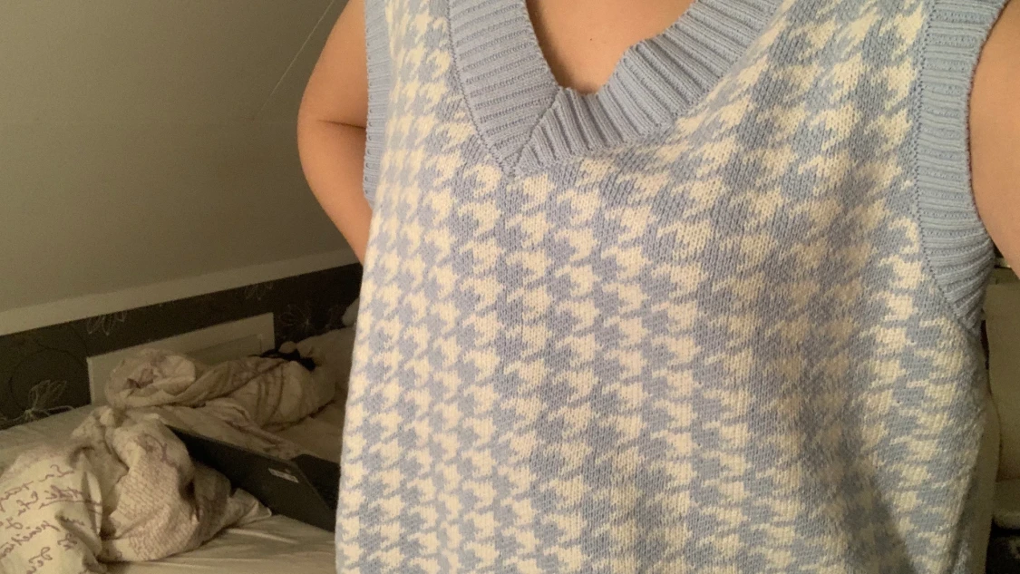 Stickad väst - 90