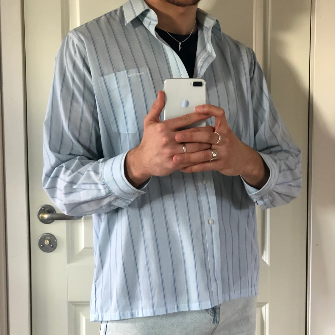 Ljusblå skjorta - 90