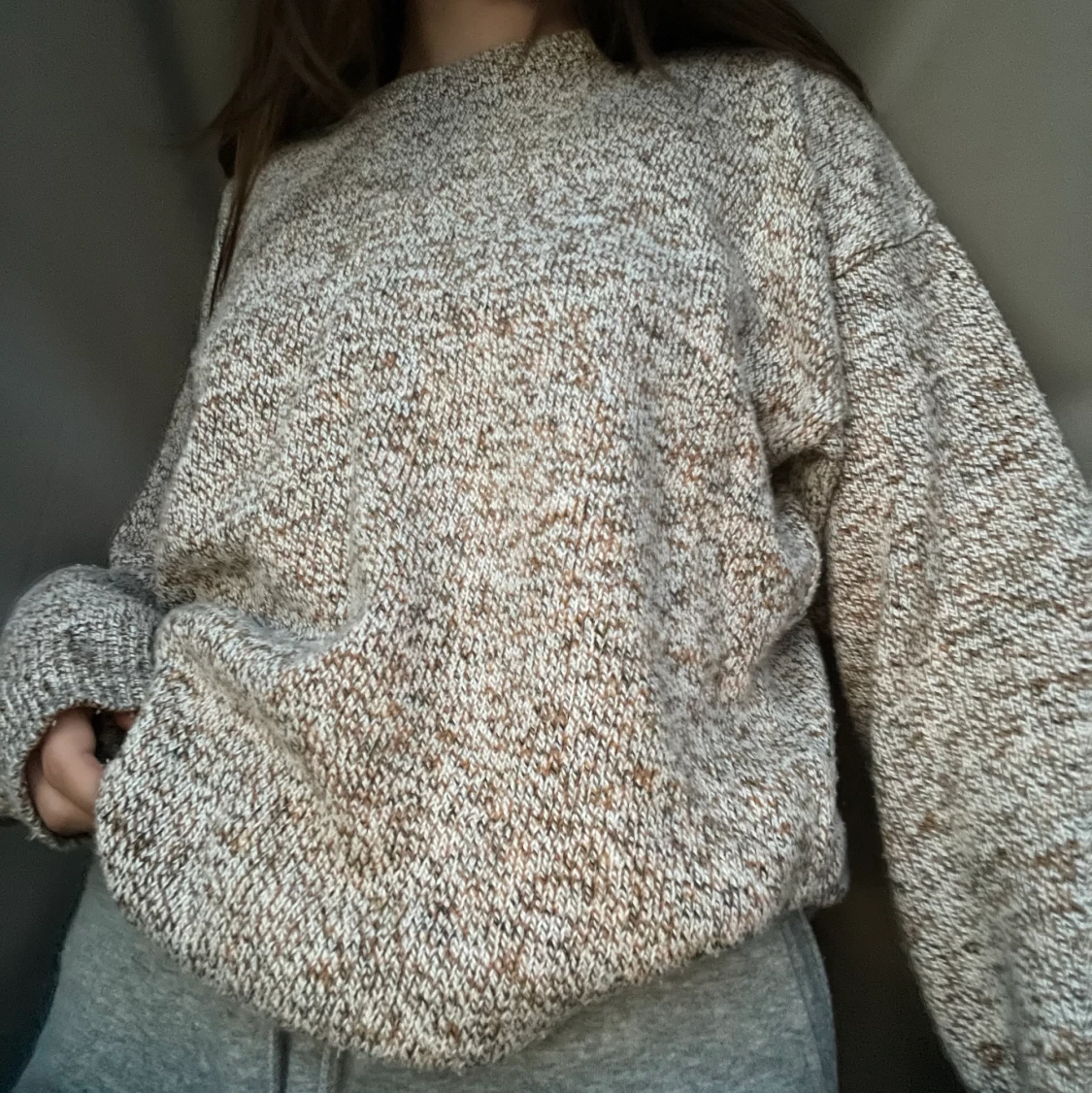 Stickad oversized tröja 