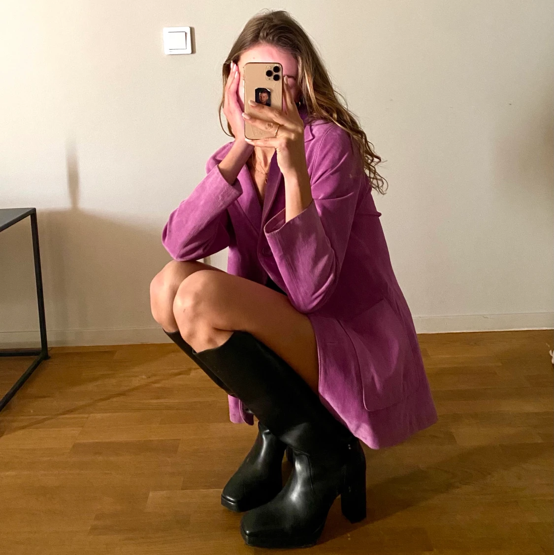 Unik lila mocka kavaj