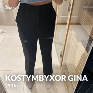Kostymbyxor Gina  - Ett par såå snygga kostymbyxor från Gina Tricot. Aldrig använda då de är lite för korta för mig. Nypriset är runt 400-500kr. Strl 34