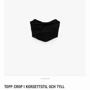 Korsett i tyll - En skitcool korsetttopp från zara i tyll! Aldrig använd, prislappen sitter kvar🖤🖤 Köparen står för frakt🤍