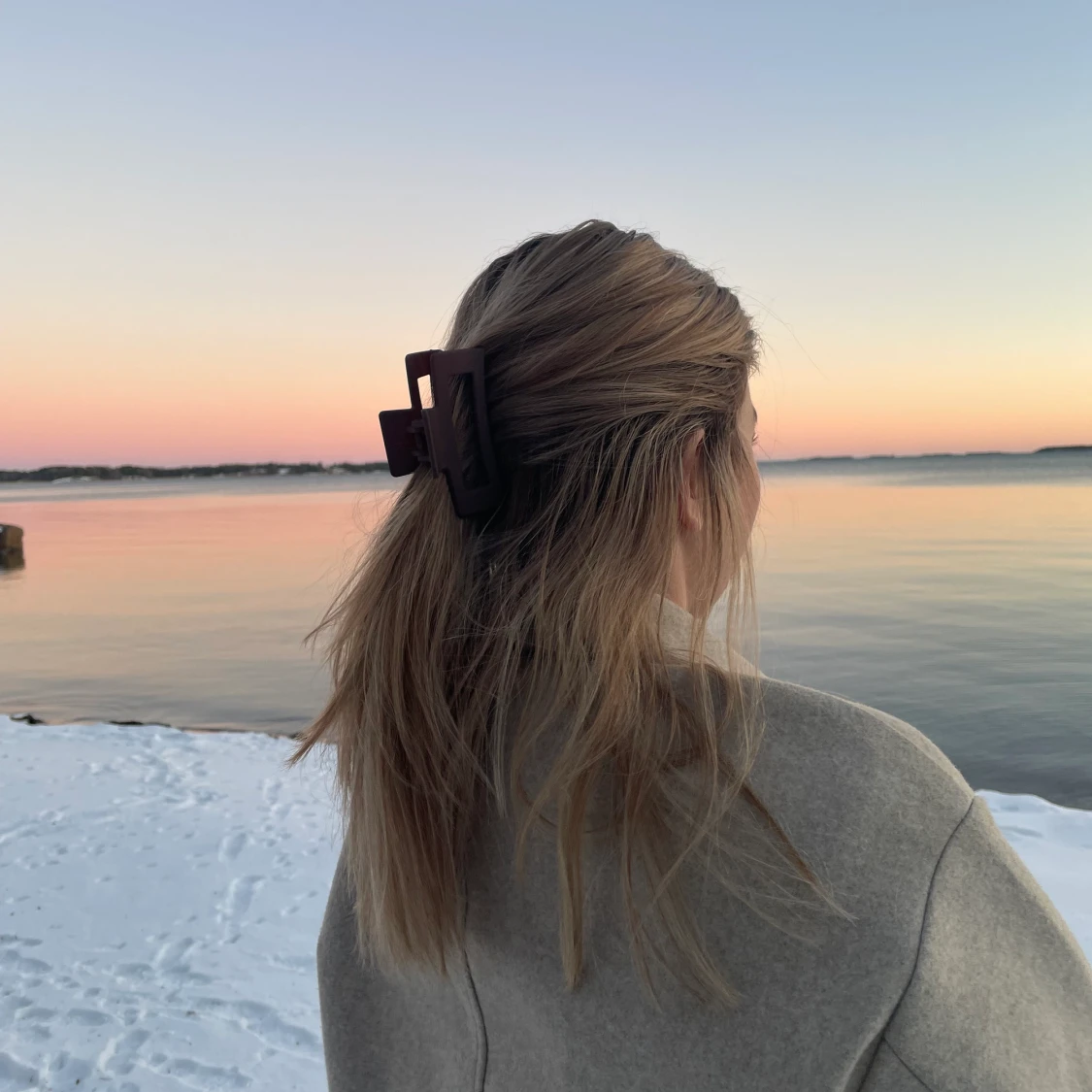 Brun hårklämma - 90