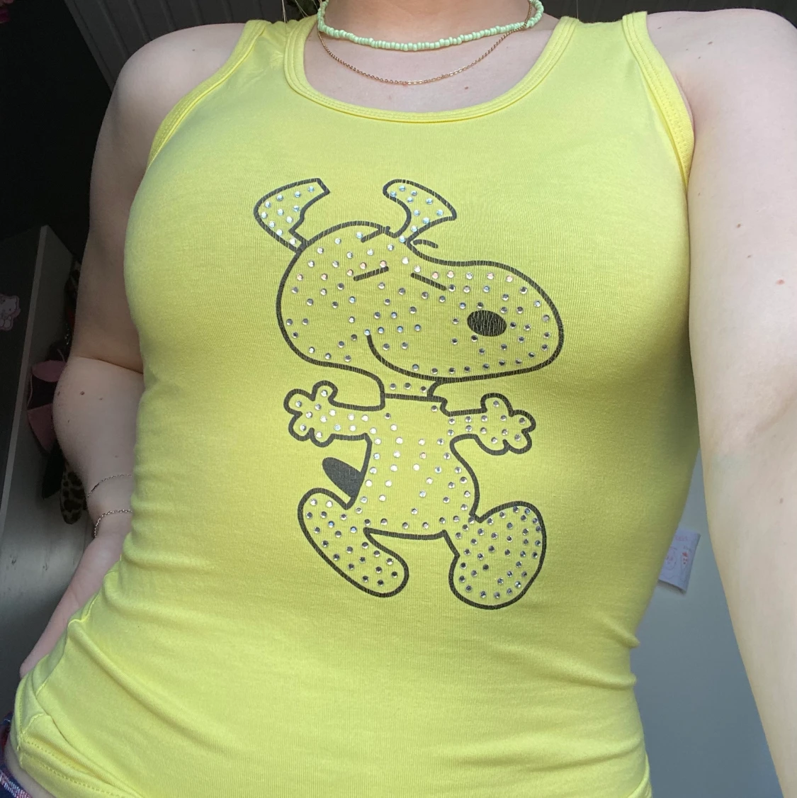 snyggt linne med tryck