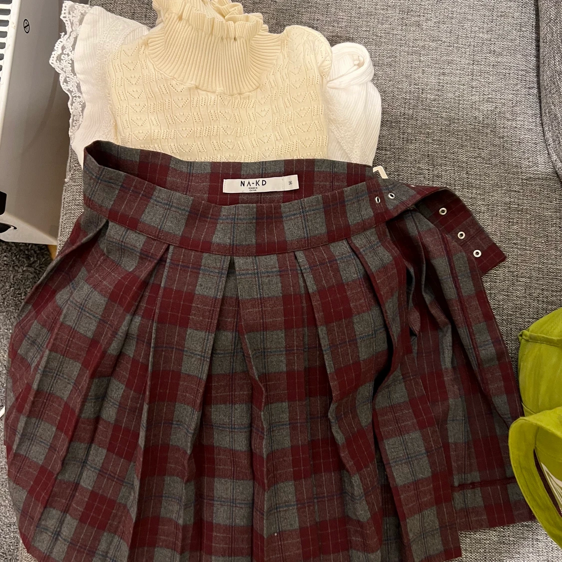 NA-KD CHECKED SKIRT - 90