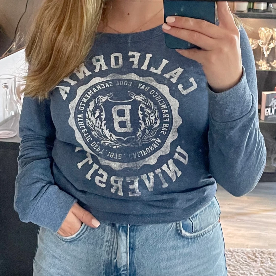Sweatshirt med tryck