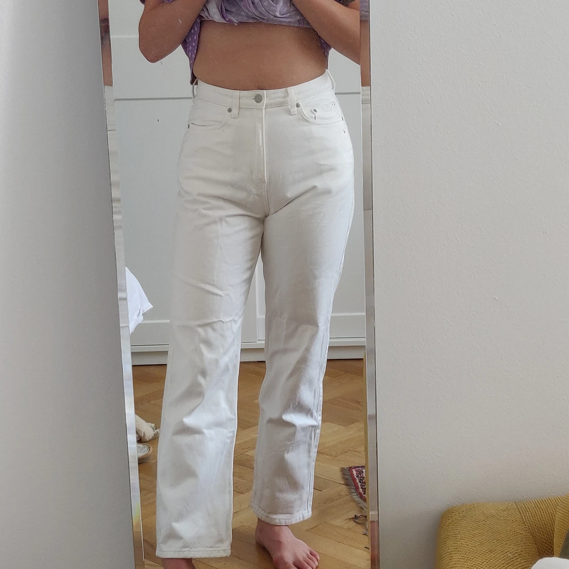 Weekday Row vita jeans