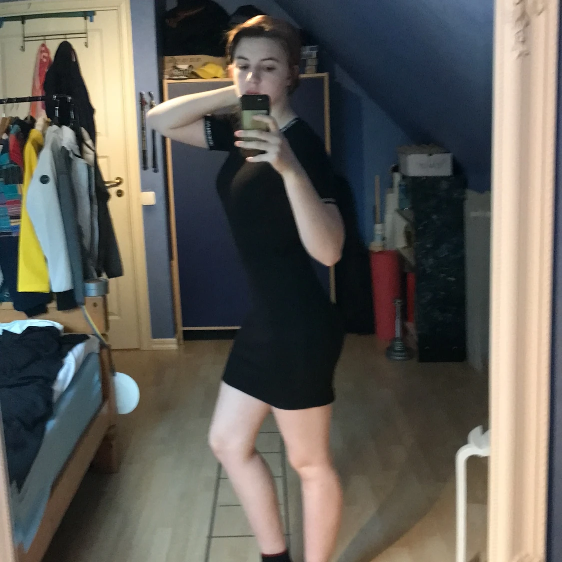 Kortärmad klänning - 91