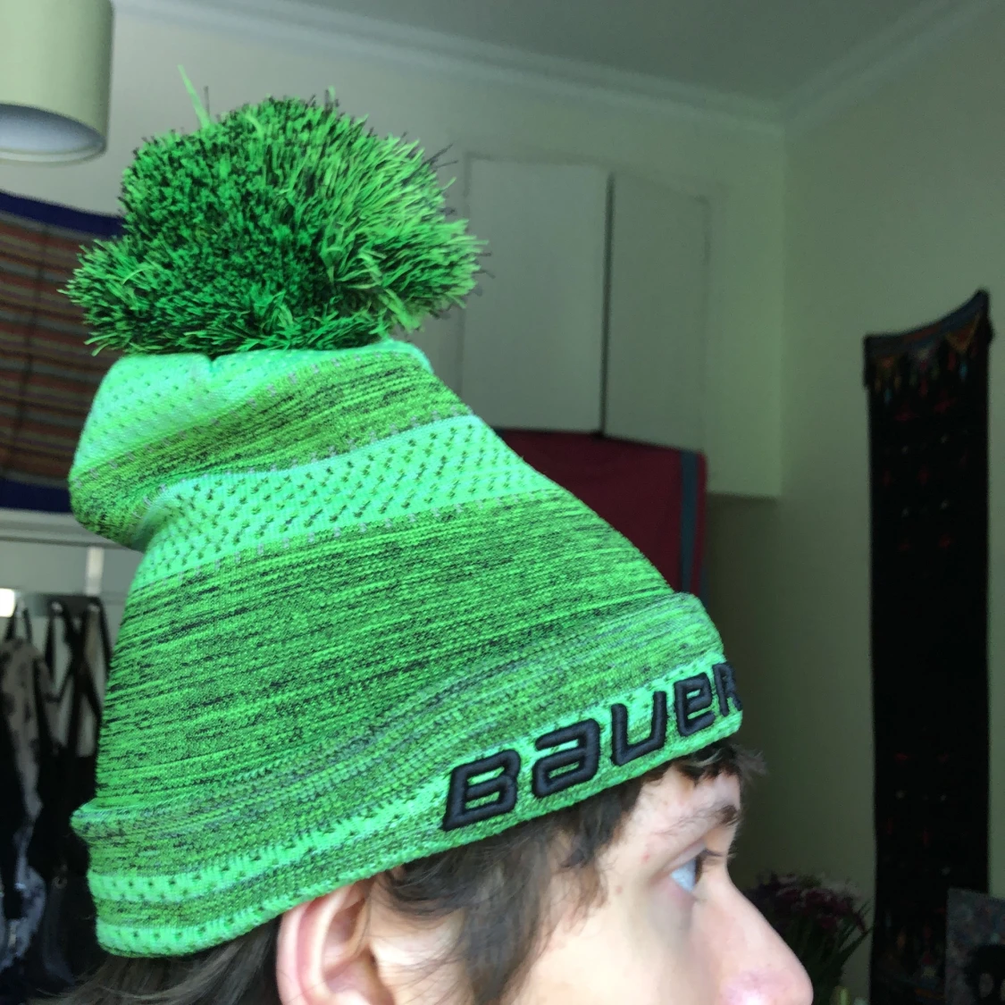 Neon Green Bauer M Beanie  - 90