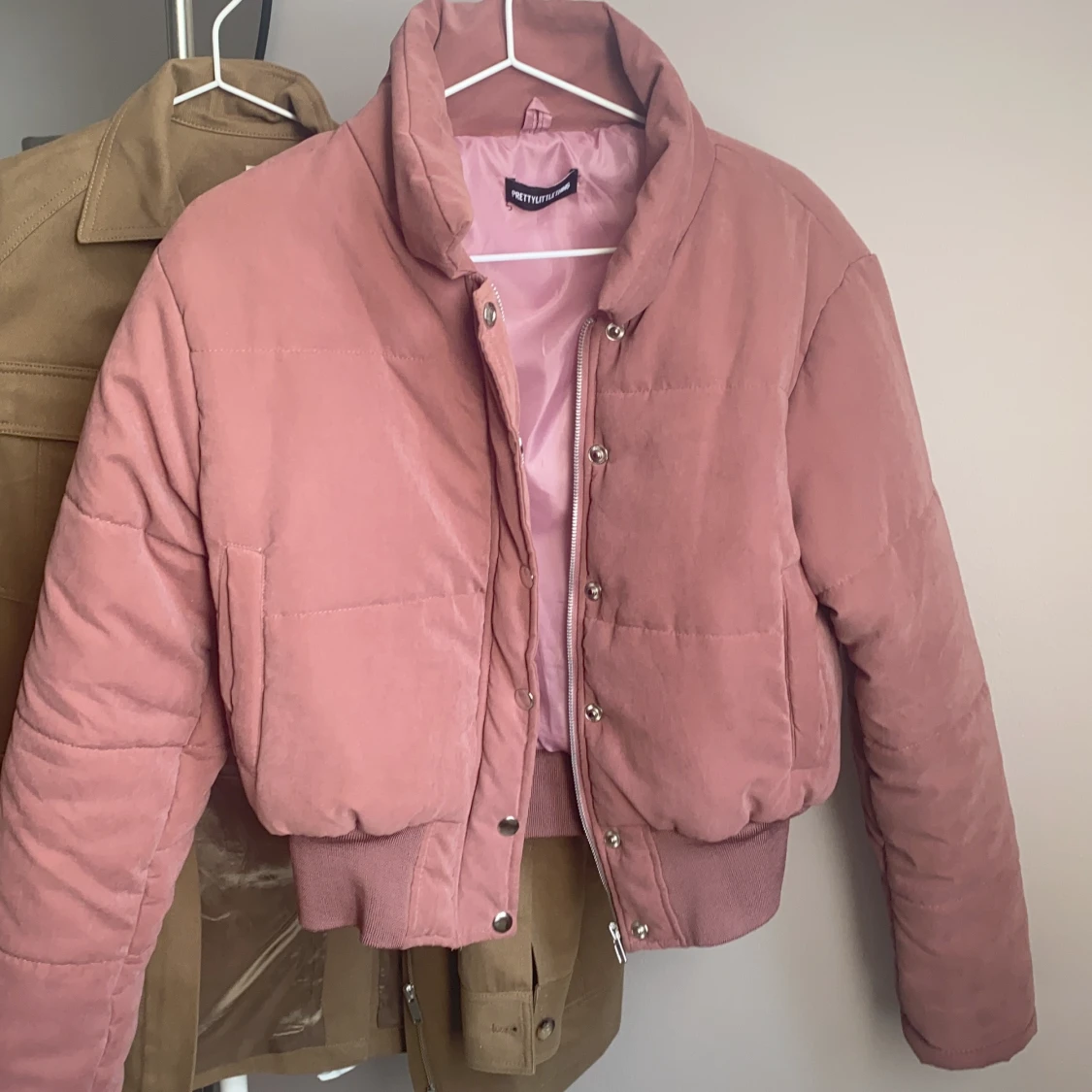 Pink puffer jacket 