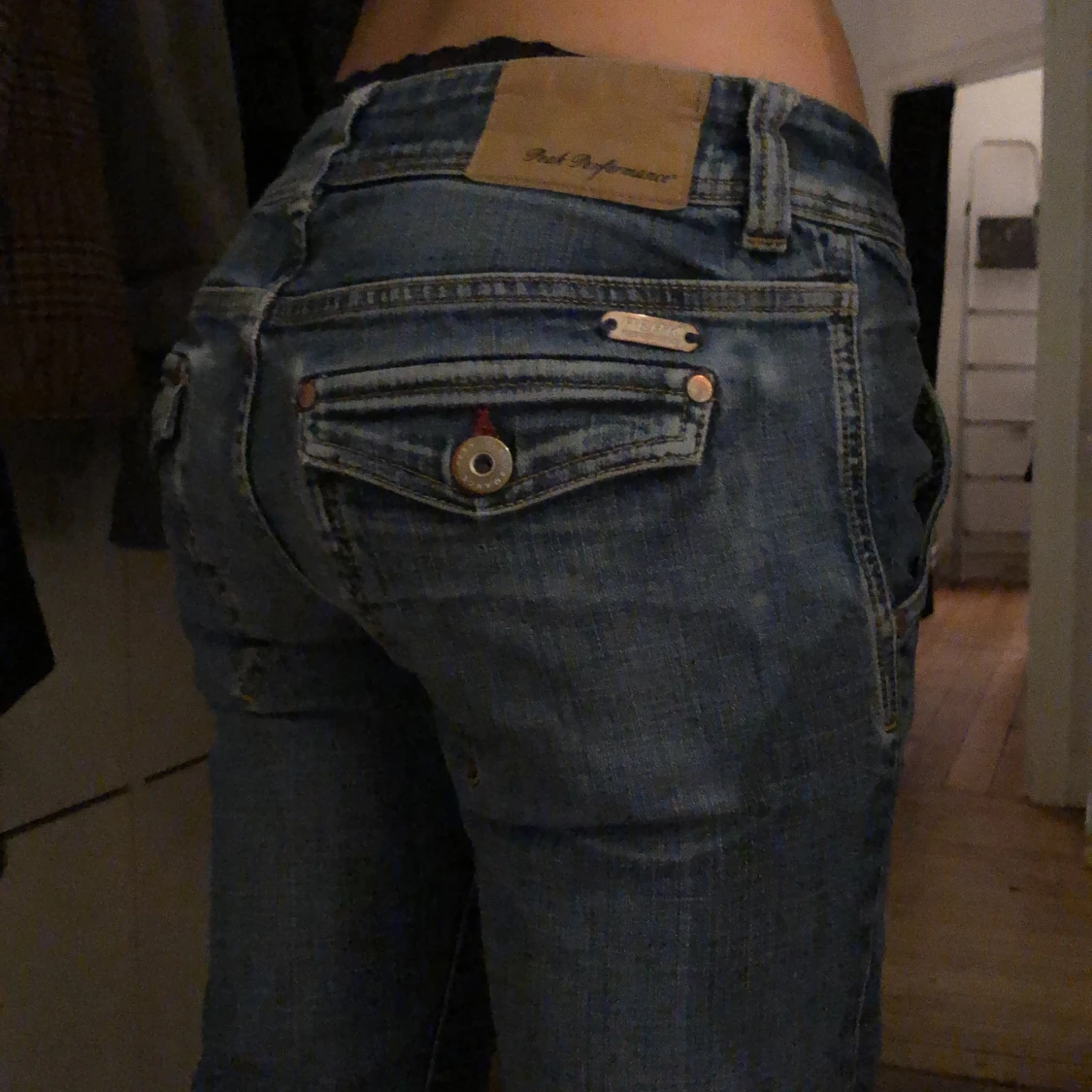 Låmidjade jeans - 90