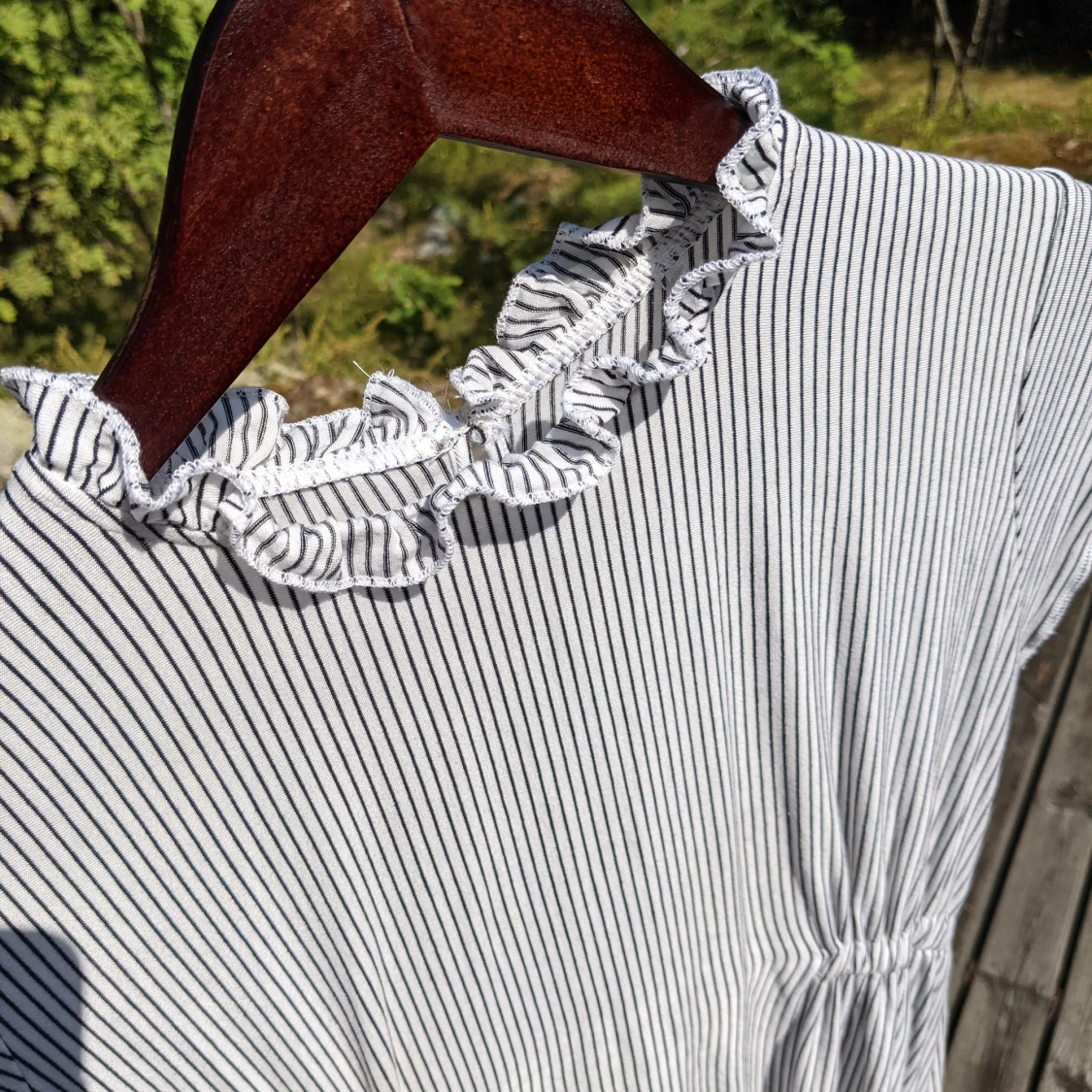 summer dress svart vit stripe - 91