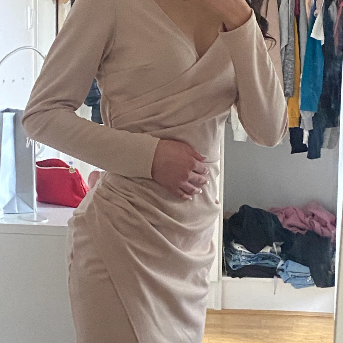 Beige/rosa klänning! - 90