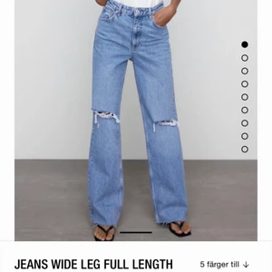 Jeans Wide full length 🤍🤍🤍 - Säljer mina älskade zara jeans då dem har blivit förstora🥲🥲 dem är i storlek 42 och sitter såhär på mig som är 40. Dem är i fint skick säljer för 200 + frakt 🤍🤍🤍