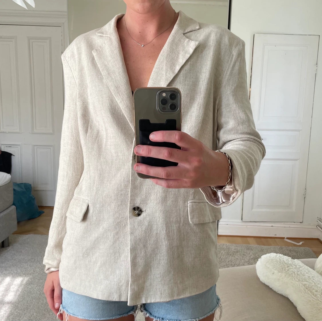 Beige linnekavaj  - 91