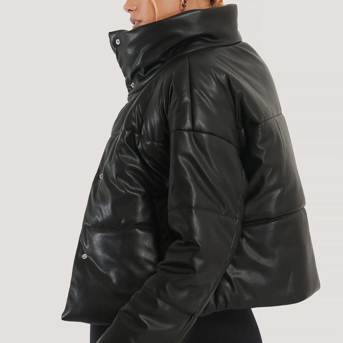 Vadderad pu jacka svart - 91