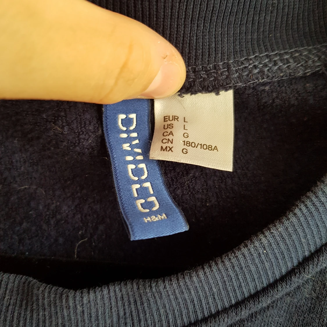 Blå långärmad  - 90