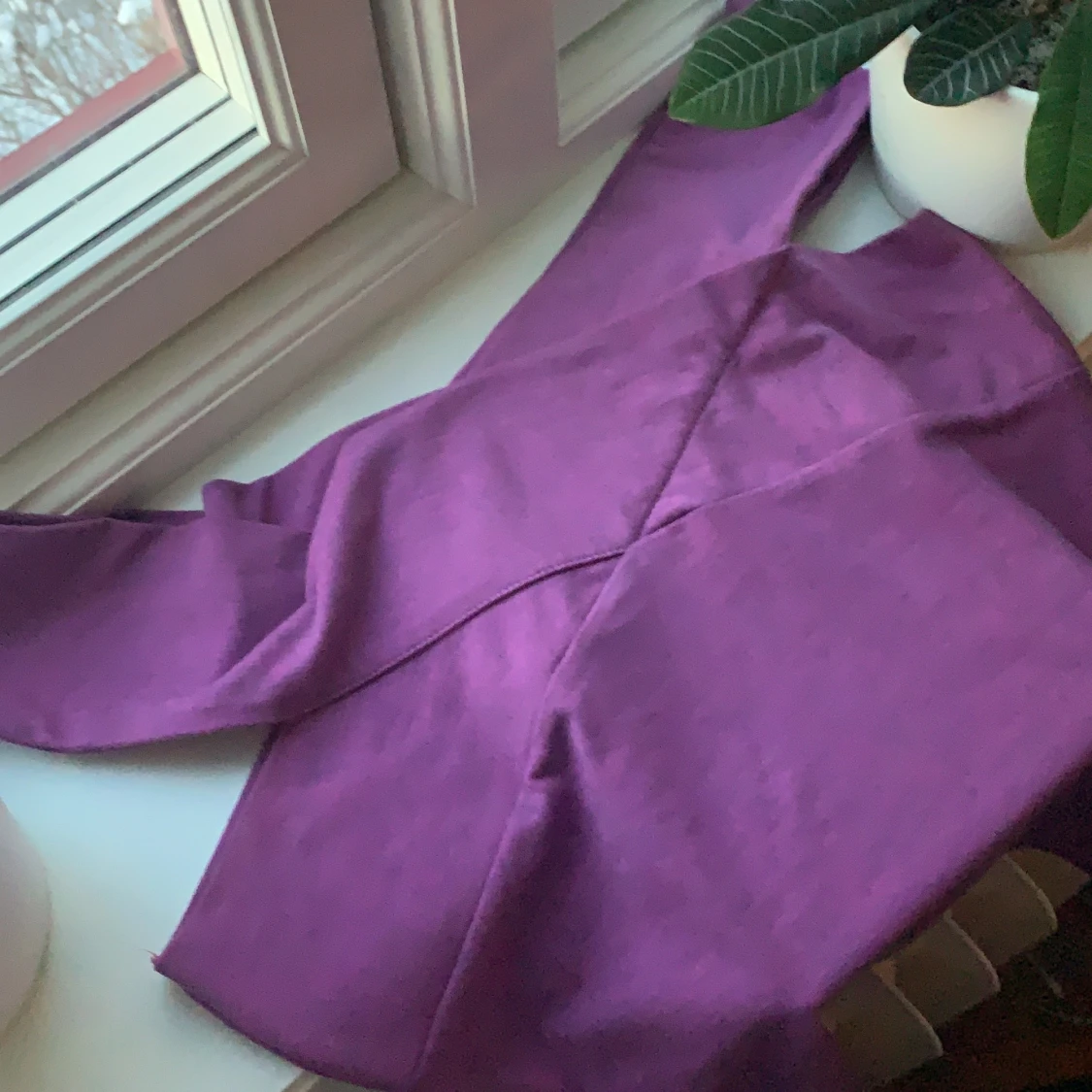 söt lila off shoulder topp  - 91