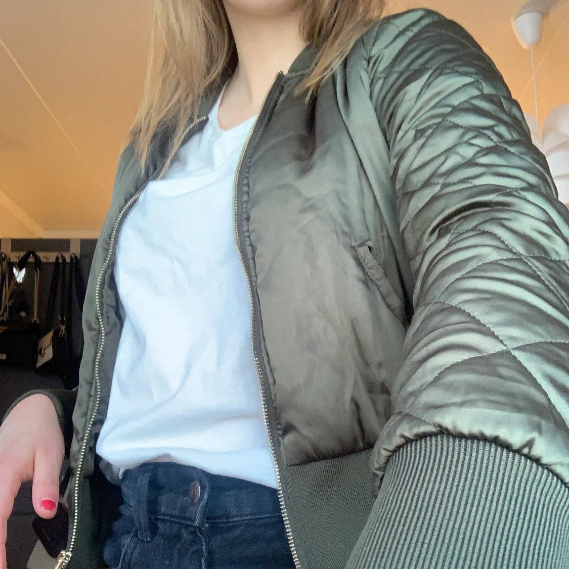 Grön bomberjacka  - 90