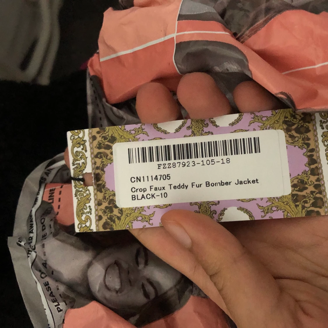 Oanvänd teddybear jacka  - 91