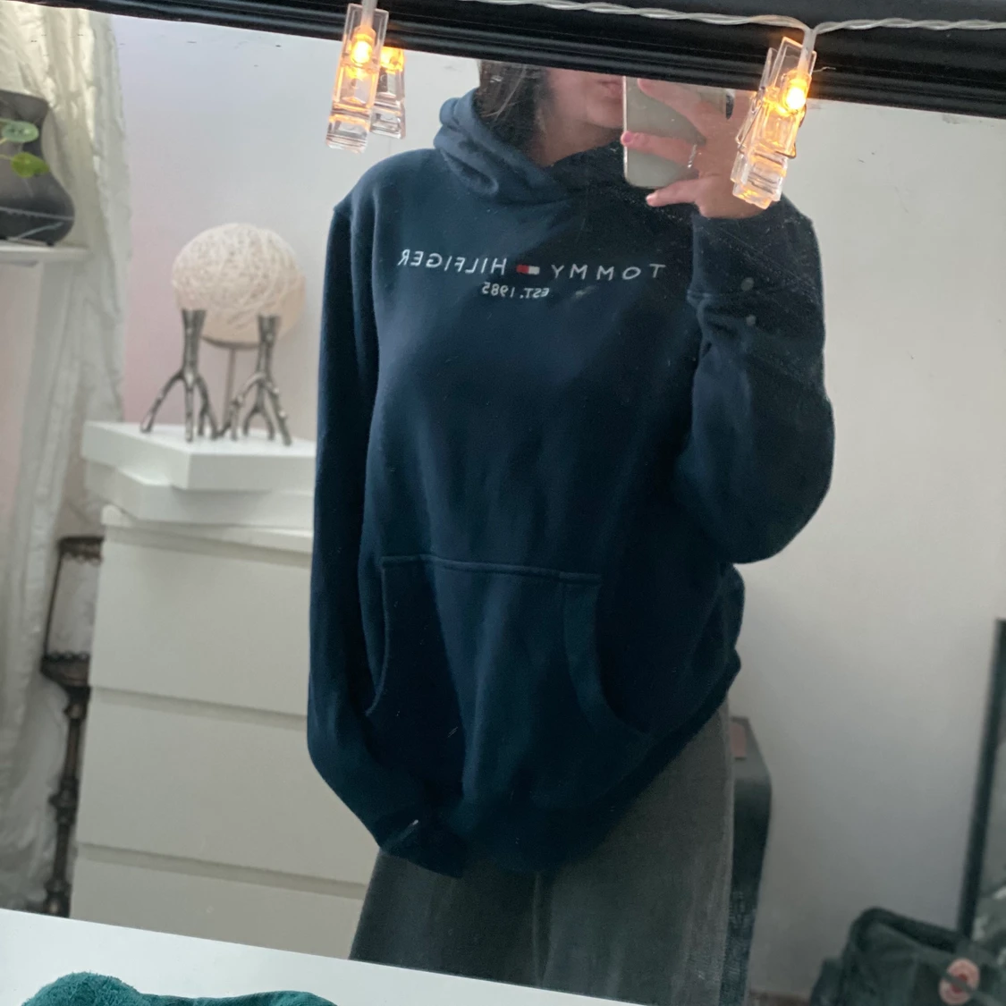 Tommy hilfiger hoodie mörkblå