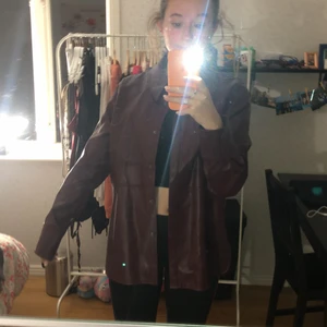  maroon leather shirt jacket  - Size 38 Gina tricot maroon feaux leather shirt jacket bought in 2020 and worn twice   