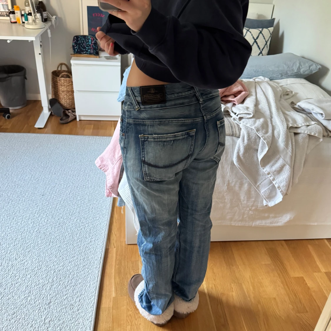 Blå jeans med raka ben💞 - 1