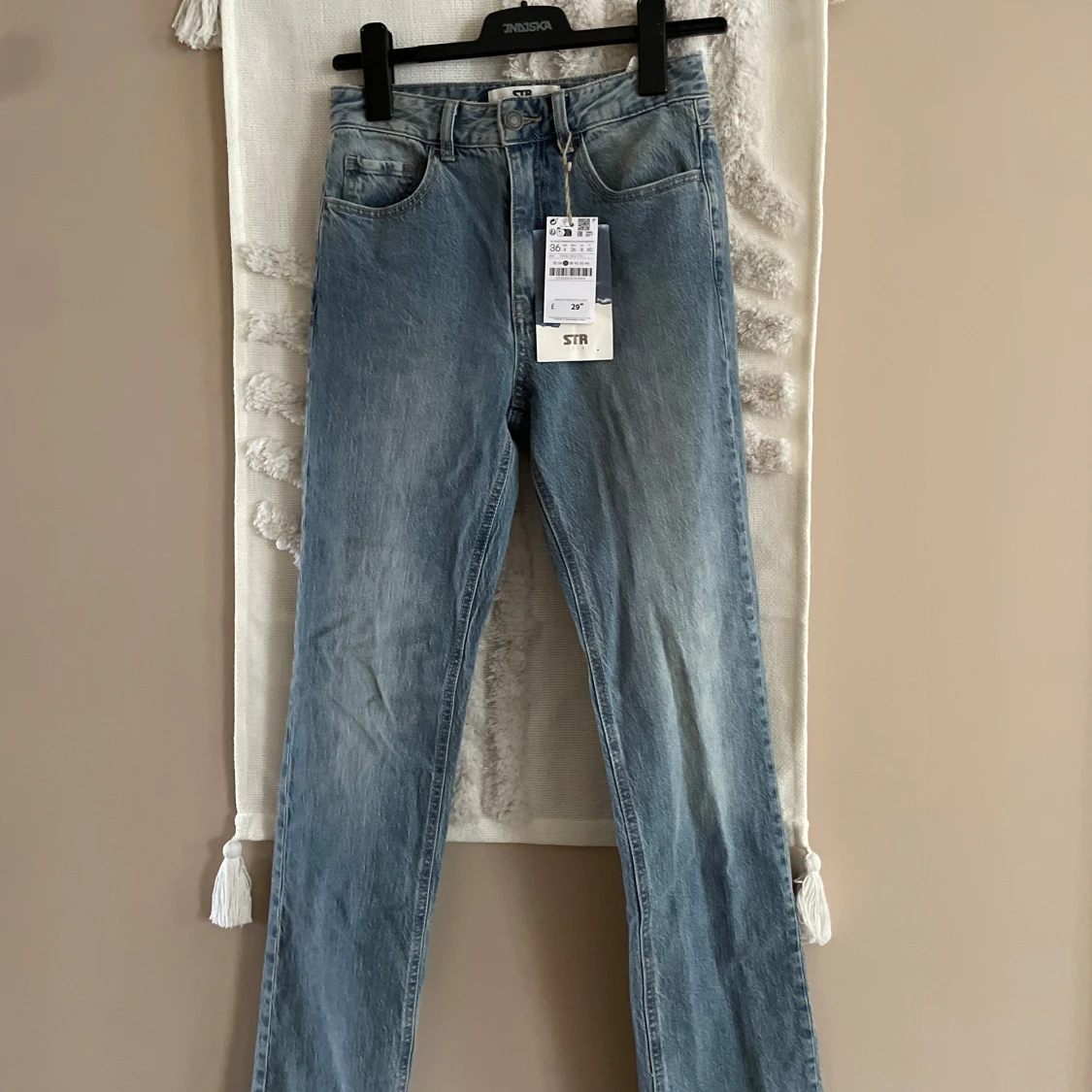 Blå comfort straight jeans Stradivarius