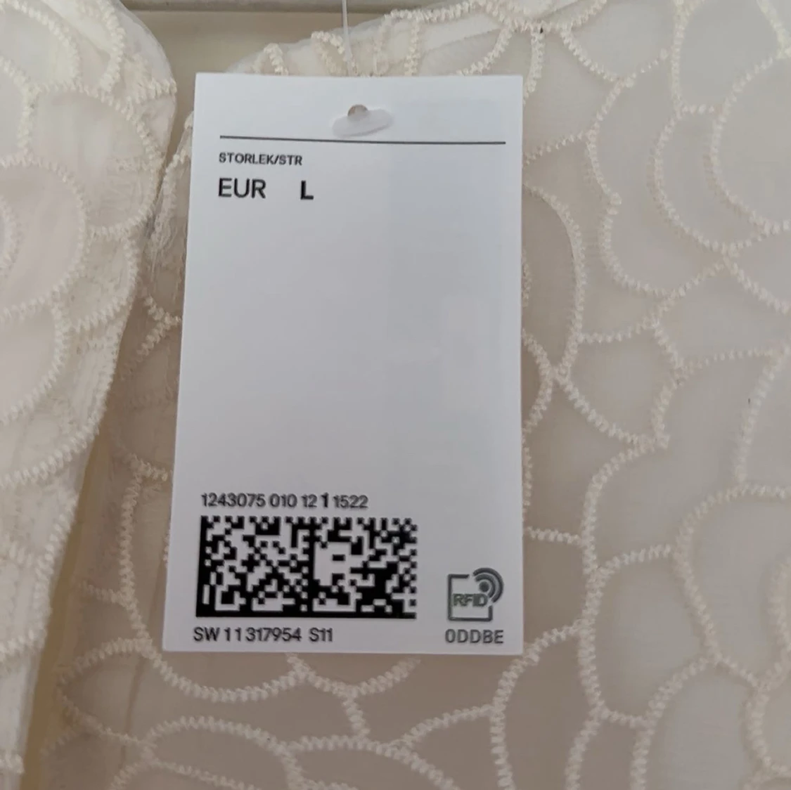 Beige overshirt med puffärm L - 1