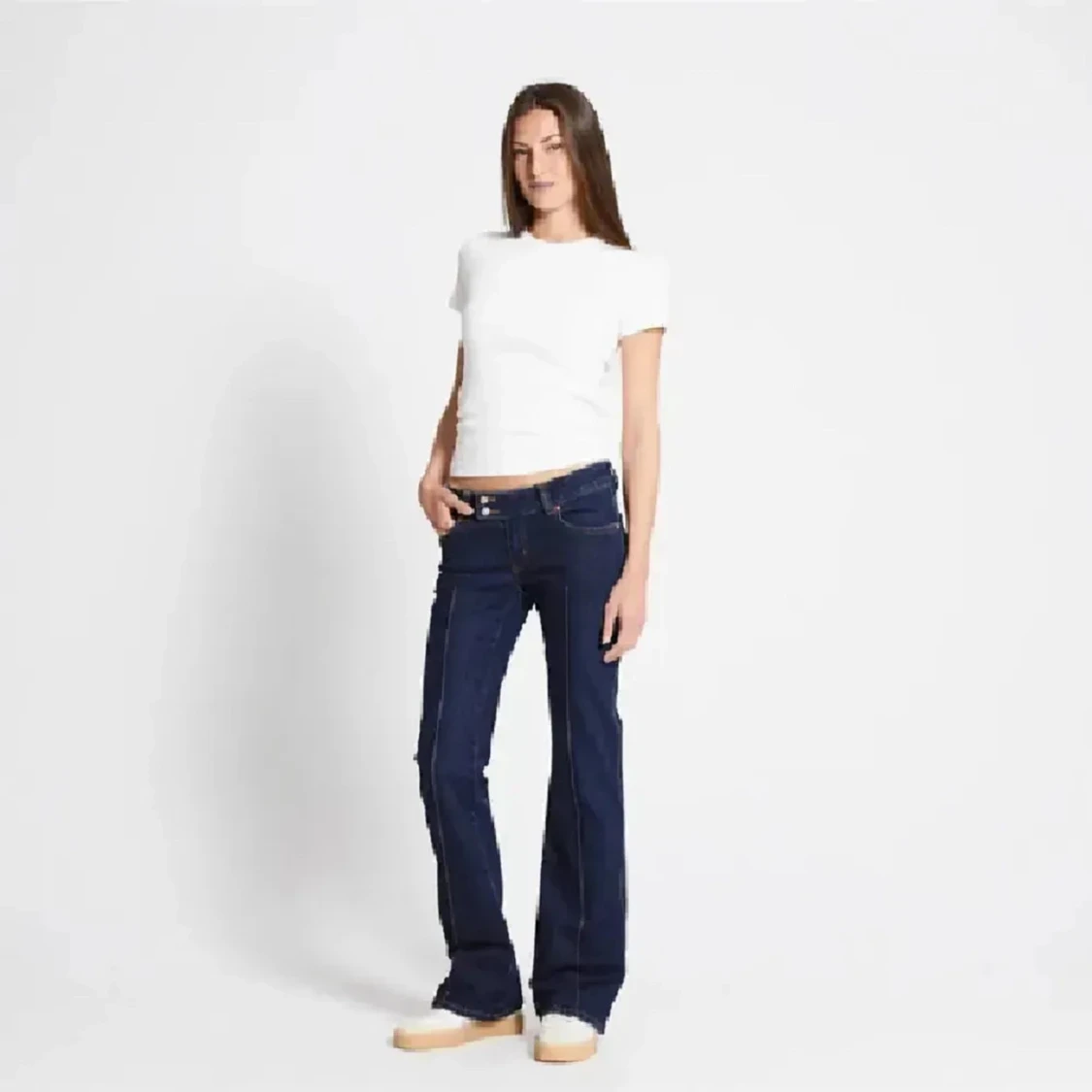 Paris Crease bootcut jeans mörkblå - 4