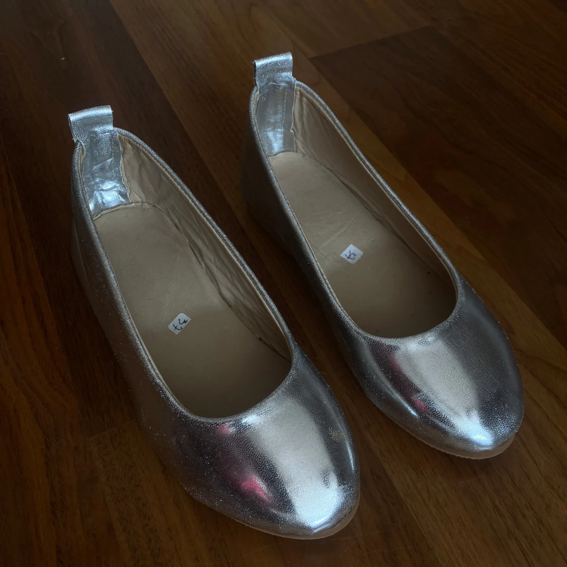 Silver ballerinaskor